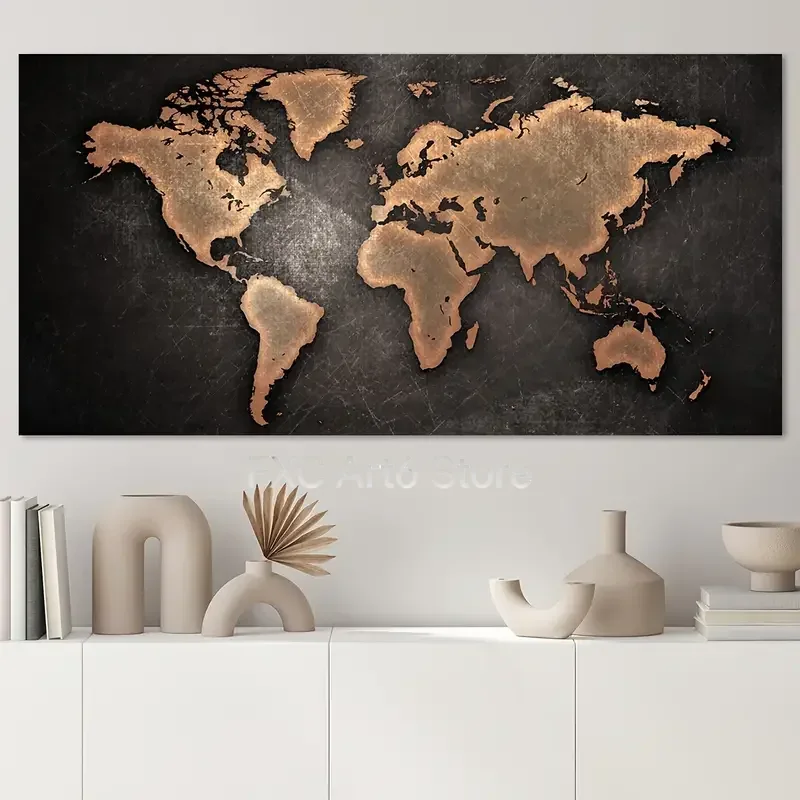 Star Map Poster - 1PC โปสเตอร์ผ้าใบไร้กรอบ, ศิลปะสมัยใหม่, แผนที่โลกศิลปะบนผนัง-โปสเตอร์ผ้าใบ, ขนาดใหญ่แฟชั่นตกแต่งบ้าน, ของขวัญสำหรับเพื่อน