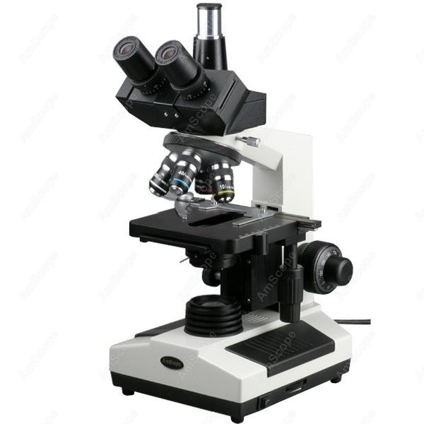 Microscope Compound 40X - กล้องจุลทรรศน์ชีวภาพแบบสามตา AmScope รุ่น T390 ซีรีส์ กำลังขยาย