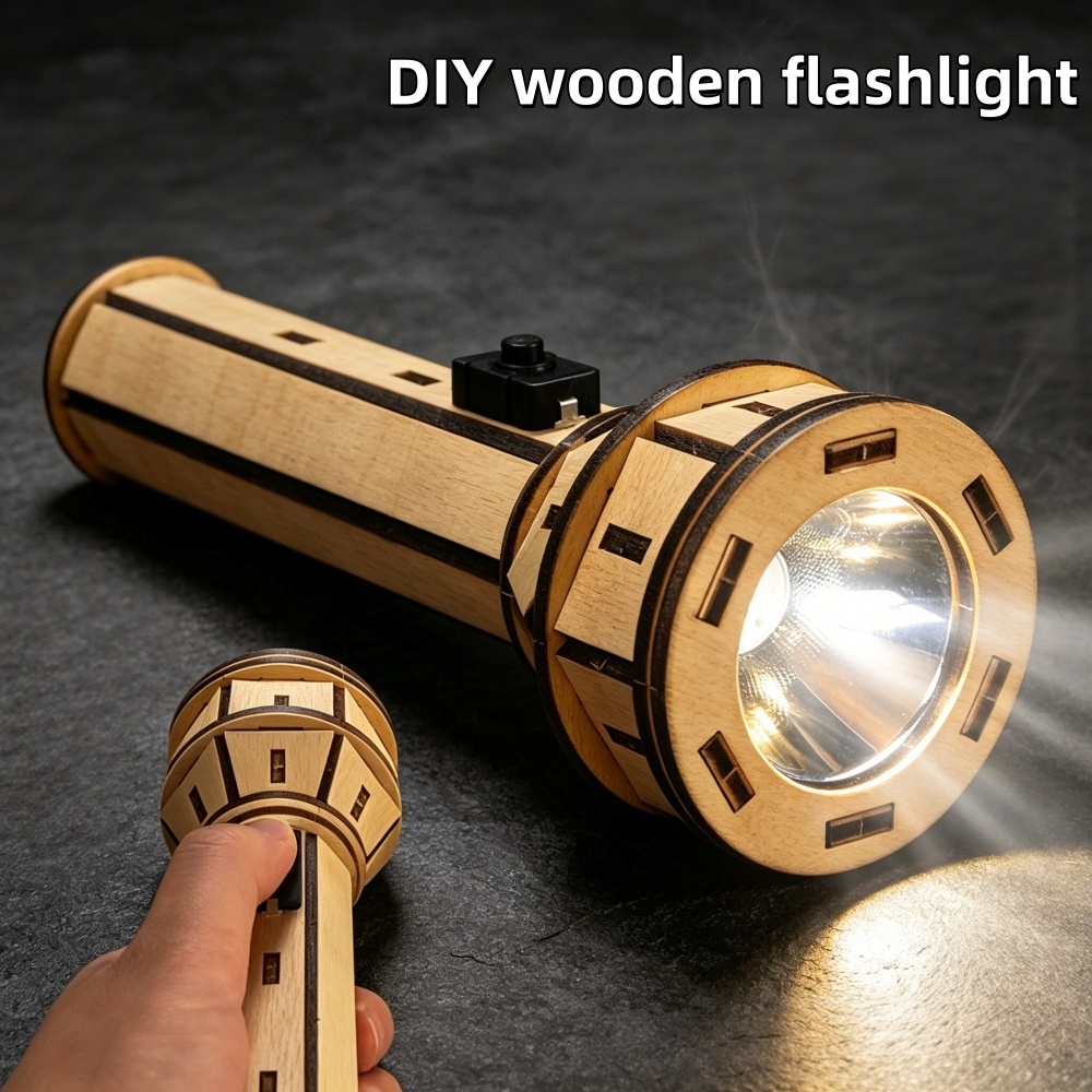 ชุดประกอบไฟฉายไม้ DIY แบบ STEM - Science Hobbyist บทวิจารณ์และราคา