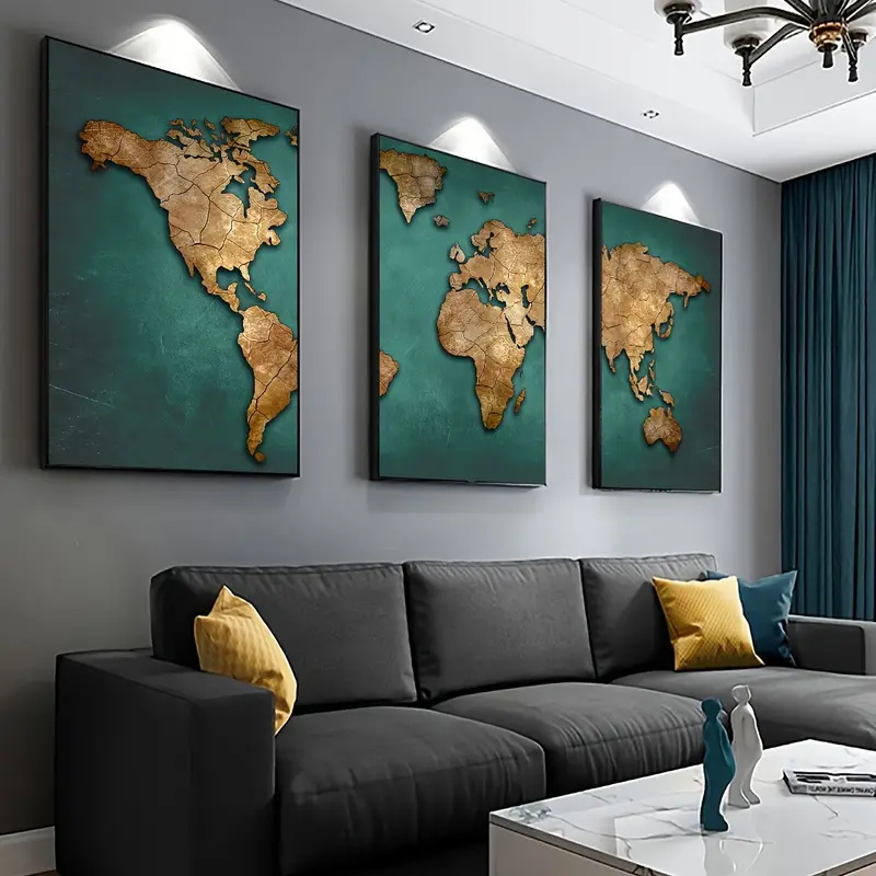 Retro World แผนที่ 3 ชิ้น/เซ็ต - Star Map Poster บทวิจารณ์และราคา